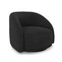 Ver imagem 1 de Poltrona Decorativa Jenny Base Giratória em Metal Preto Veludo Preto G45 - Gran Belo