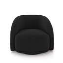 Ver imagem 6 de Poltrona Decorativa Jenny Base Giratória em Metal Preto Veludo Preto G45 - Gran Belo
