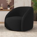 Ver imagem 2 de Poltrona Decorativa Jenny Base Giratória em Metal Preto Veludo Preto G45 - Gran Belo
