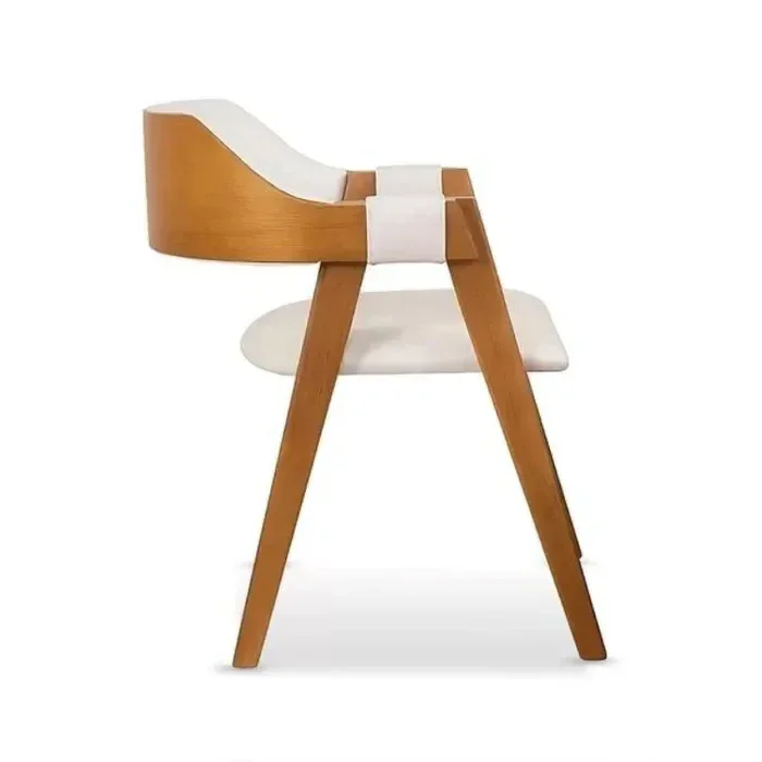 Ver mais imagens de Kit 6 Cadeiras de Jantar Estofadas em Madeira Maciça e Linho Dalia