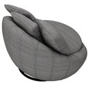 Ver imagem 7 de Kit 02 Poltronas Para Sala De Estar Decorativa Giratória Kira M03 Linho Cinza - Lyam Decor