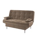 Ver imagem 2 de Estofado Sofá Cama Flip 90x185x90cm Marrom
