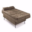 Ver imagem 4 de Estofado Sofá Cama Flip 90x185x90cm Marrom