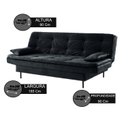 Ver imagem 3 de Estofado Sofá Cama Flip 90x185x90cm Cinza