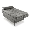 Ver imagem 4 de Estofado Sofá Cama Flip 90x185x90cm Cinza