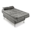Ver imagem 4 de Estofado Sofá Cama Flip 90x185x90cm Cinza