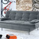 Ver imagem 1 de Estofado Sofá Cama Flip 90x185x90cm Cinza