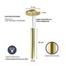 Kit 9 Pendente Luminária Tubo Dourado 30 Cm + Led Cabo Cristal Lâmpada:Branco Frio - 3