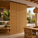 Ver imagem 3 de Esteira de Bambu Inteiro Natural Divisória 5MT X 1MT para Pergolado Decoração Cortinas