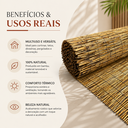 Ver imagem 6 de Esteira de Bambu Inteiro Natural Divisória 5MT X 1MT para Pergolado Decoração Cortinas