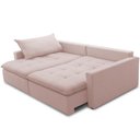 Ver imagem 2 de Sofá Cama Retrátil Reclinável 208cm Lari F04 Veludo Rosê