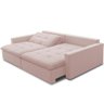 Sofá Cama Retrátil Reclinável 208cm Lari F04 Veludo Rosê - 5