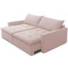Sofá Cama Retrátil Reclinável 208cm Lari F04 Veludo Rosê - 3