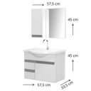 Ver imagem 3 de Kit Gabinete de Banheiro com Espelheira Boa Vista 60cm Branco