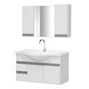 Ver imagem 2 de Kit Gabinete de Banheiro com Espelheira Boa Vista 60cm Branco