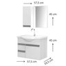 Kit Gabinete de Banheiro com Espelheira Boa Vista 60cm - 3