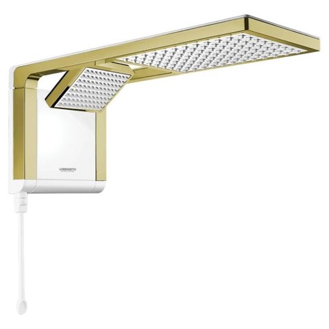 Chuveiro Ducha Acqua Duo 5500w Jato Duplo 127v Branco/dourado Lorenzetti