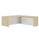 Ver imagem 2 de Mesa para Escritório Tamburato Supreme Ld Carvalho/branco - Artany Móveis