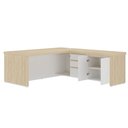 Ver imagem 3 de Mesa para Escritório Tamburato Supreme Ld Carvalho/branco - Artany Móveis