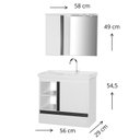Ver imagem 3 de Gabinete de Banheiro com Espelheira Kit Macapá 60cm Branco