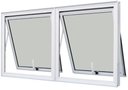 Ver imagem 2 de Vitrô Alumínio Branco Maxim Ar 2 Seções Horizontal - 60x120