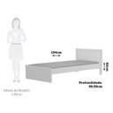 Ver imagem 2 de Cama Infantil Babá 100% MDF Margo Espresso Móveis Branco/Brilho
