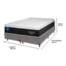 Cama Box Cinza e Colchão Magnum Molas Ensacadas King Plumatex - 3
