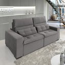 Ver imagem 1 de Sofá Retrátil e Reclinável 2 Lugares 220cm Essence Cinza