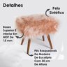 Kit 02 Puff Puf Decorativo Sien Pelo Sintetico Rose Sone - 3