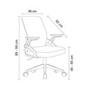 Ver imagem 5 de Kit 2 Cadeiras para Escritório Diretor com Relax Office V3001 Preto Rivatti