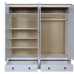 Guarda-roupa 04 Portas e 02 Gavetas Mdf/madeira Maciça - 2