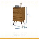 Ver imagem 3 de Mesa de Cabeceira Wood 3 Gavetas Ej Móveis