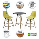 Ver imagem 6 de Mesa Bistrô Eames Eiffel Preta com 2 Banquetas Amarelas de Madeira