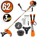 Ver imagem 2 de Roçadeira Lateral Vulcan Vr620h 2T 3hp À Combustão Com Cabeçote de Nylon + Lâmina 8 Pontas