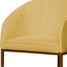 Kit 2 Banco Banqueta Poltrona Mia Base de Metal Bronze Suede Cor:amarelo - 8