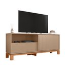 Ver imagem 7 de Rack para TV até 55 Polegadas 150cm Porta com Textura Microrripada Cavalete Mondrian 1.5 Marrom