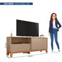 Ver imagem 5 de Rack para TV até 55 Polegadas 150cm Porta com Textura Microrripada Cavalete Mondrian 1.5 Marrom