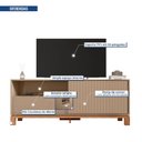 Ver imagem 6 de Rack para TV até 55 Polegadas 150cm Porta com Textura Microrripada Cavalete Mondrian 1.5 Marrom