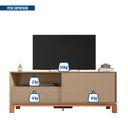 Ver mais imagens de Rack para Tv até 55 Polegadas Porta com Textura Microrripada Pés Cavalete Mondrian 1.5