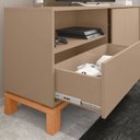 Ver imagem 4 de Rack para TV até 55 Polegadas 150cm Porta com Textura Microrripada Cavalete Mondrian 1.5 Marrom