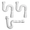 Ver imagem 1 de Kit 3 Sifão Simples Sanfonado Universal Tubo Extensivo para Pias