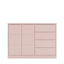 Ver imagem 5 de Conjunto Infantil Jade 3 Portas de Bater 4 Gavetas MDF Rose Semi Brilho Sallar Home