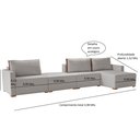 Ver imagem 7 de Sofá Amsterdã 4 Lugares Linho 3,90M