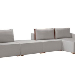 Sofá Amsterdã 4 Lugares Linho 3,90M - 2
