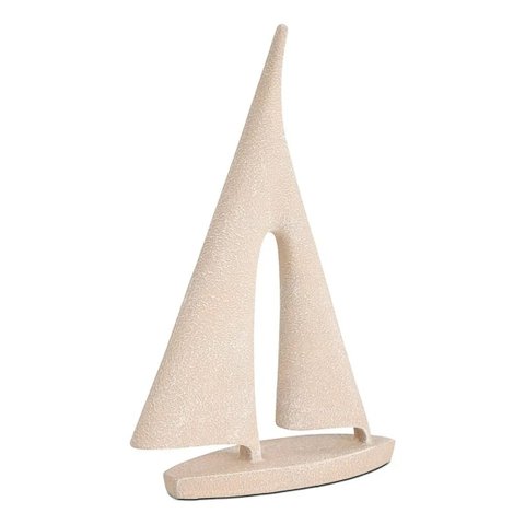 Escultura Barco Decorativo Polirresina 37x25cm Moderna Mart