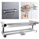 Ver imagem 2 de Organizador Banheiro Cozinha Multiuso Prateleira Gancho Resistente Suporte Condimentos Armazenamento