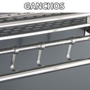 Ver imagem 5 de Organizador Banheiro Cozinha Multiuso Prateleira Gancho Resistente Suporte Condimentos Armazenamento