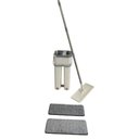 Ver imagem 2 de Mop Duplo Rodo Mágico Vassoura Flat com Balde para Limpeza de Piso Multiuso