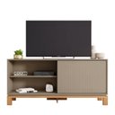 Ver mais imagens de Rack para Tv até 55 Polegadas Porta com Textura Microrripada Pés Cavalete Mondrian 1.36