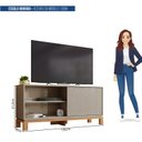 Ver imagem 5 de Rack para TV até 55 Polegadas 136cm Porta com Textura Microrripada Cavalete Mondrian 1.36 Marrom